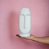 Unique Face pot for indoor plants ( White)