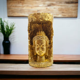 Tree Buddha face statue ( Material - Fiber )