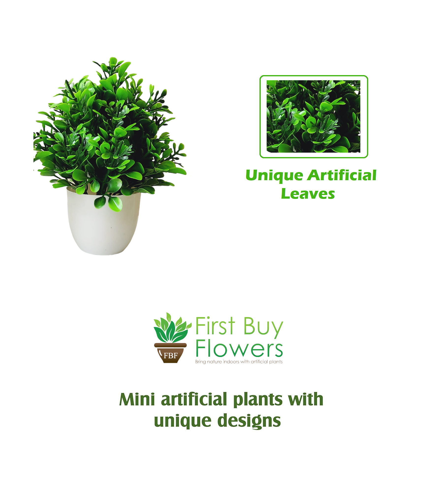 Artificial Small Faux Plants for Home Decor Bathroom Office Farmhouse Set of 2